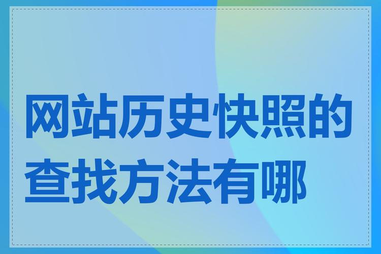 如何查看网页历史快照?