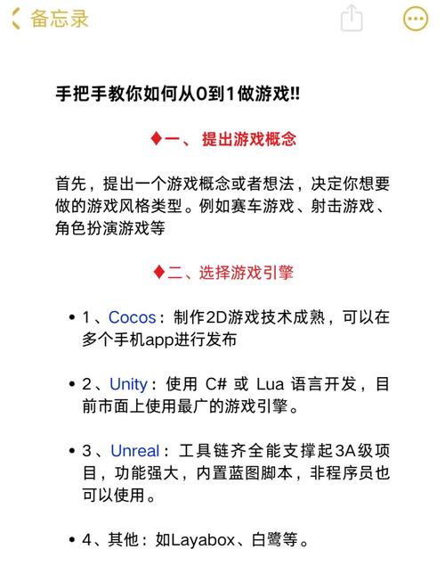 从零开始,全面制作手机游戏的详细教程
