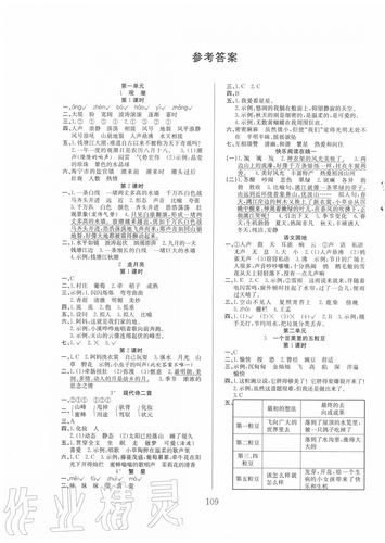 阳光同学课时优化作业四年级上册语文人教版答案附带的...