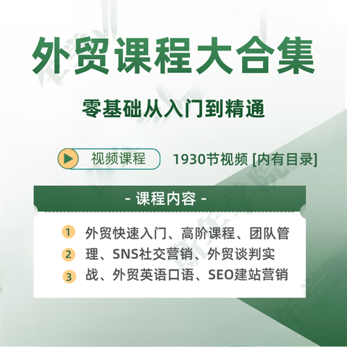 求英文外贸SEO教程视频完整版网盘链接获取